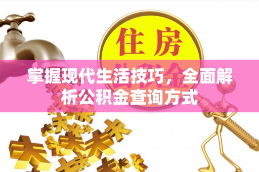 南朗掌握现代生活技巧，全面解析公积金查询方式