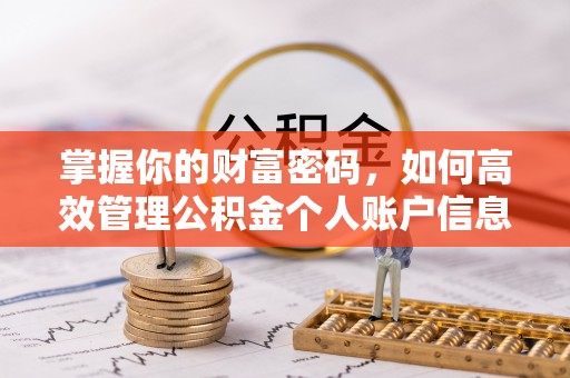 南朗掌握你的财富密码，如何高效管理公积金个人账户信息