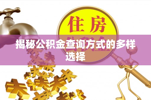 南朗揭秘公积金查询方式的多样选择